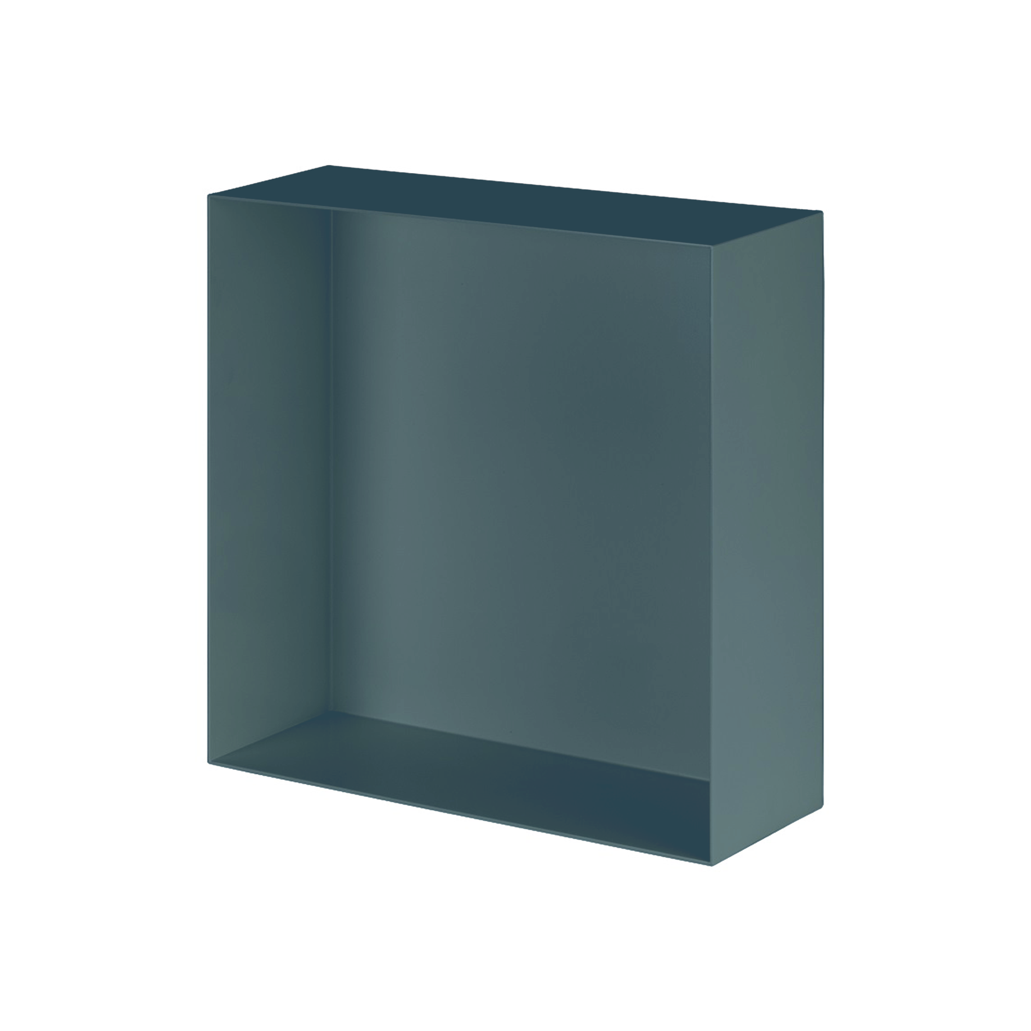 Valli Home – V-Box, Nicchia portaoggetti in Metallo smaltato color Blu KK29, Misura 30X30 P. 10 cm – V-BOX.MLLO.30X30.29
