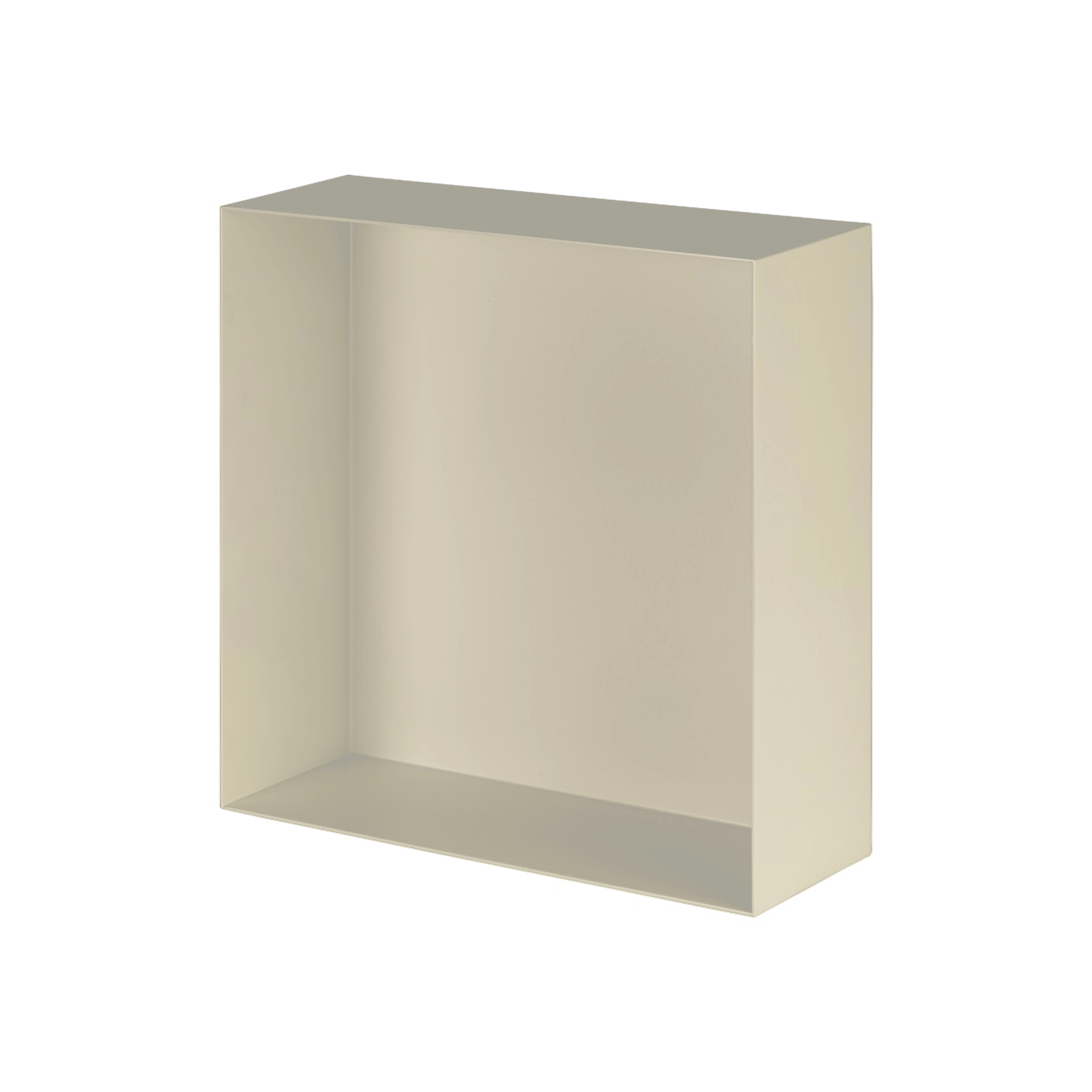 Valli Home – V-Box, Nicchia portaoggetti in Metallo smaltato color Grigio Chiarissimo KK62, Misura 30X30 P. 10 cm – V-BOX.MLLO.30X30.62
