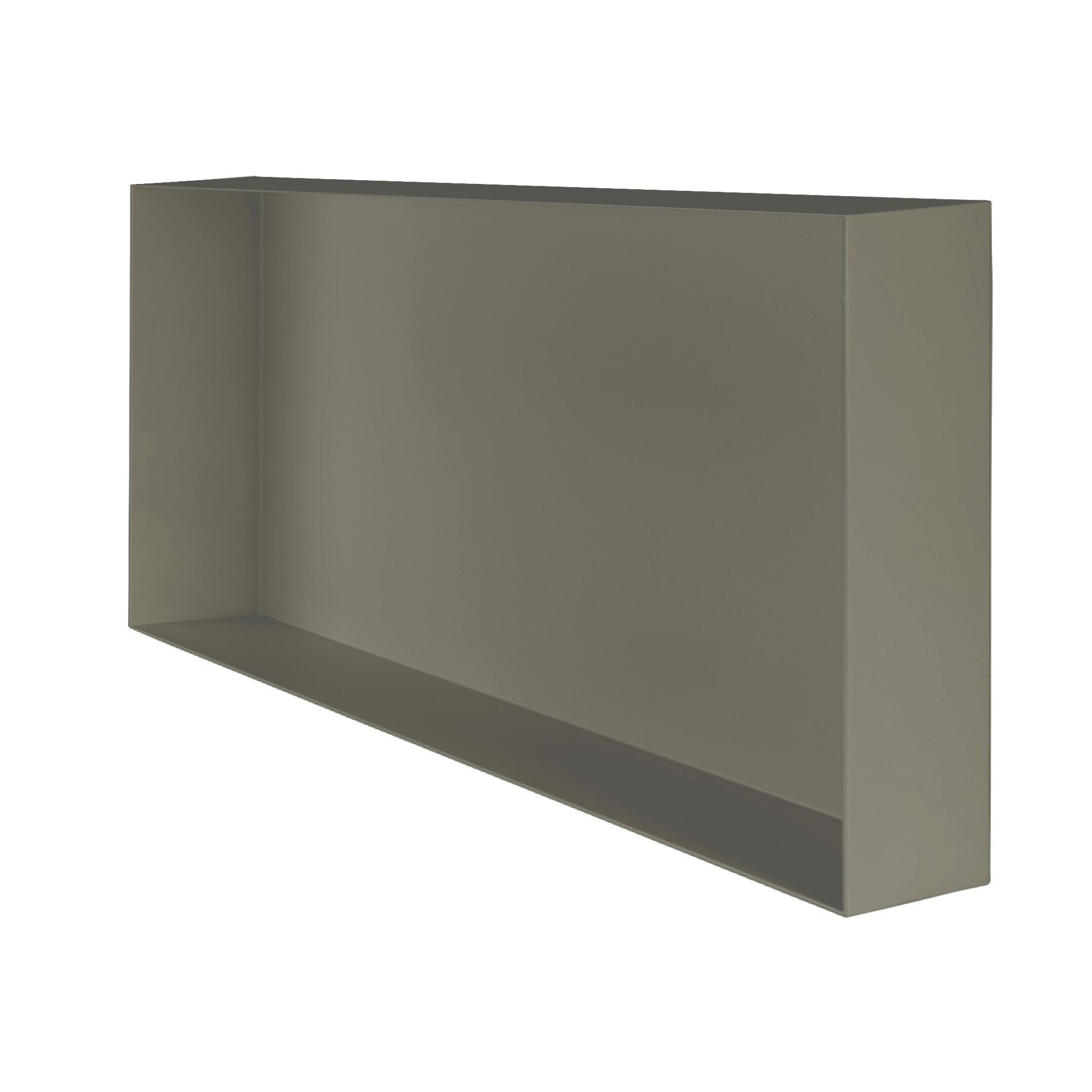Valli Home – V-Box, Nicchia portaoggetti in Metallo smaltato color Grigio KK69, Misura 30X60 P. 10 cm – V-BOX.MLLO.30X60.69