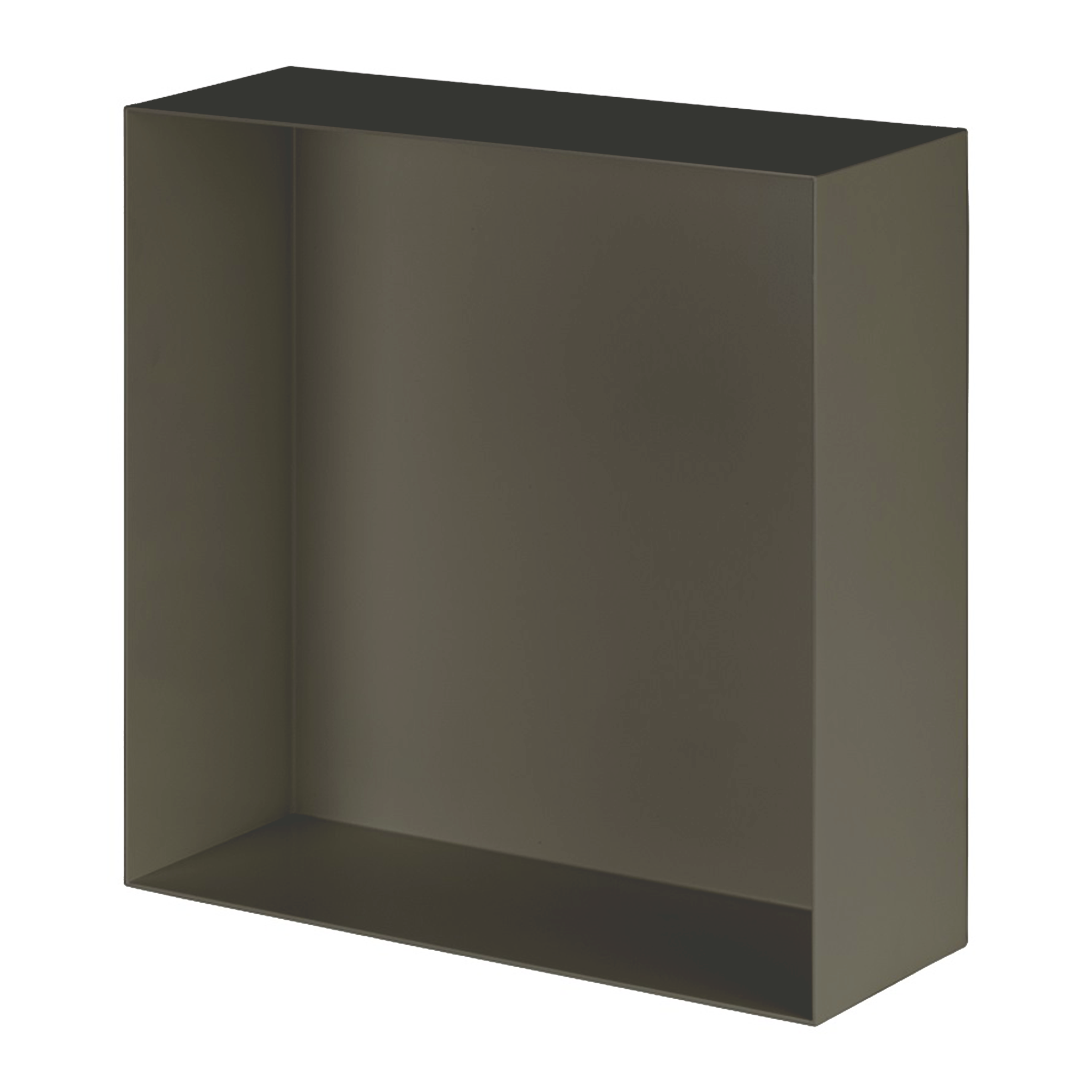 Valli Home – V-Box, Nicchia portaoggetti in Metallo smaltato color Grigio Scuro KK71, Misura 40X40 P. 10 cm – V-BOX.MLLO.40X40.71