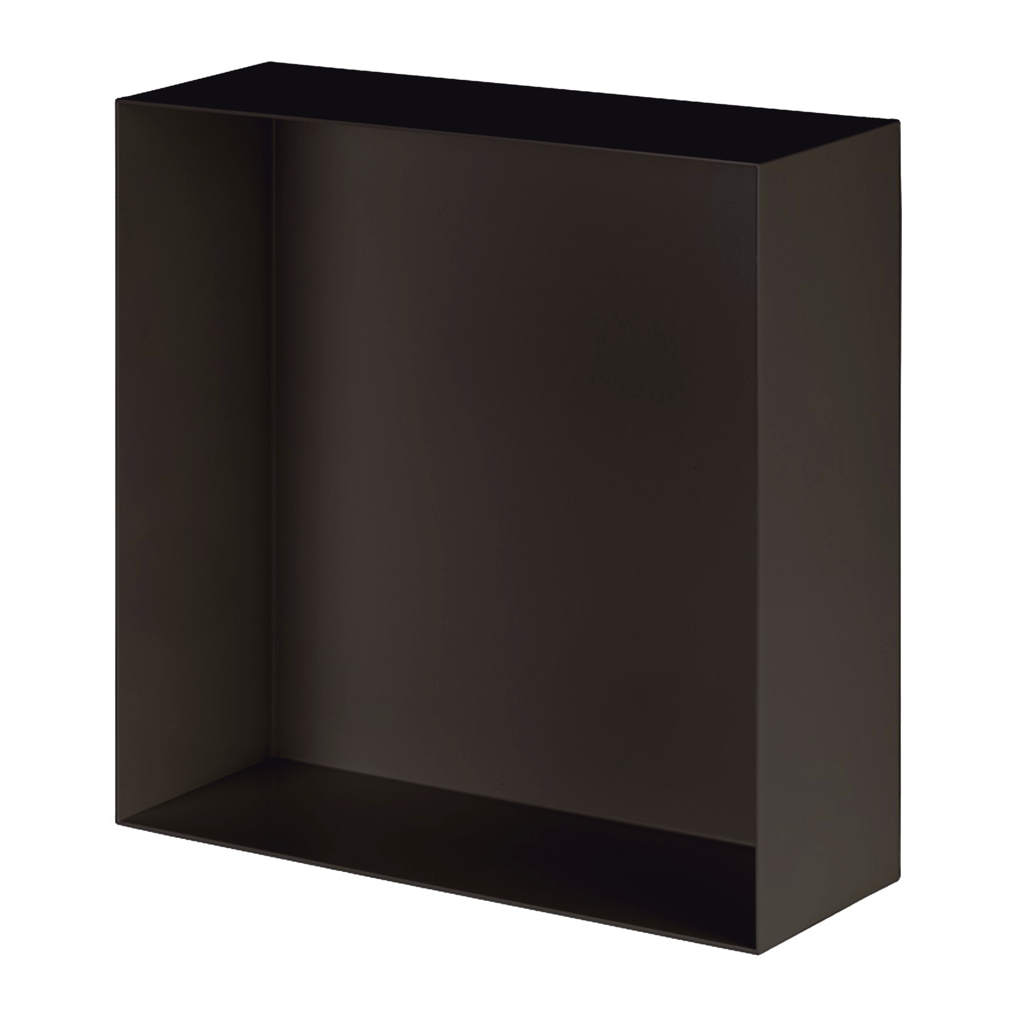 Valli Home – V-Box, Nicchia portaoggetti in Metallo smaltato color Grigio Scurissimo KK73, Misura 40X40 P. 10 cm – V-BOX.MLLO.40X40.73