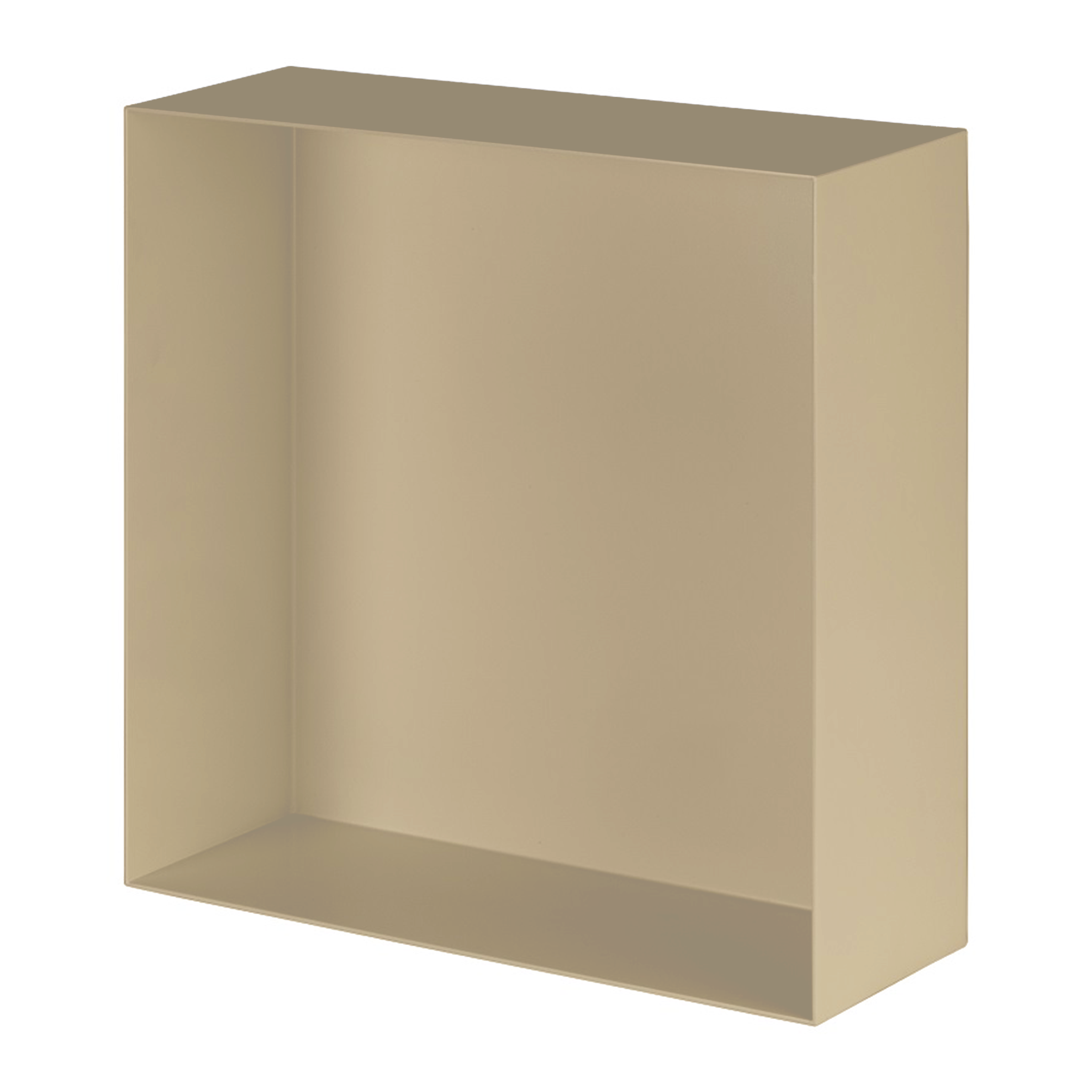 Valli Home – V-Box, Nicchia portaoggetti in Metallo smaltato color Beige KK90, Misura 40X40 P. 10 cm – V-BOX.MLLO.40X40.90