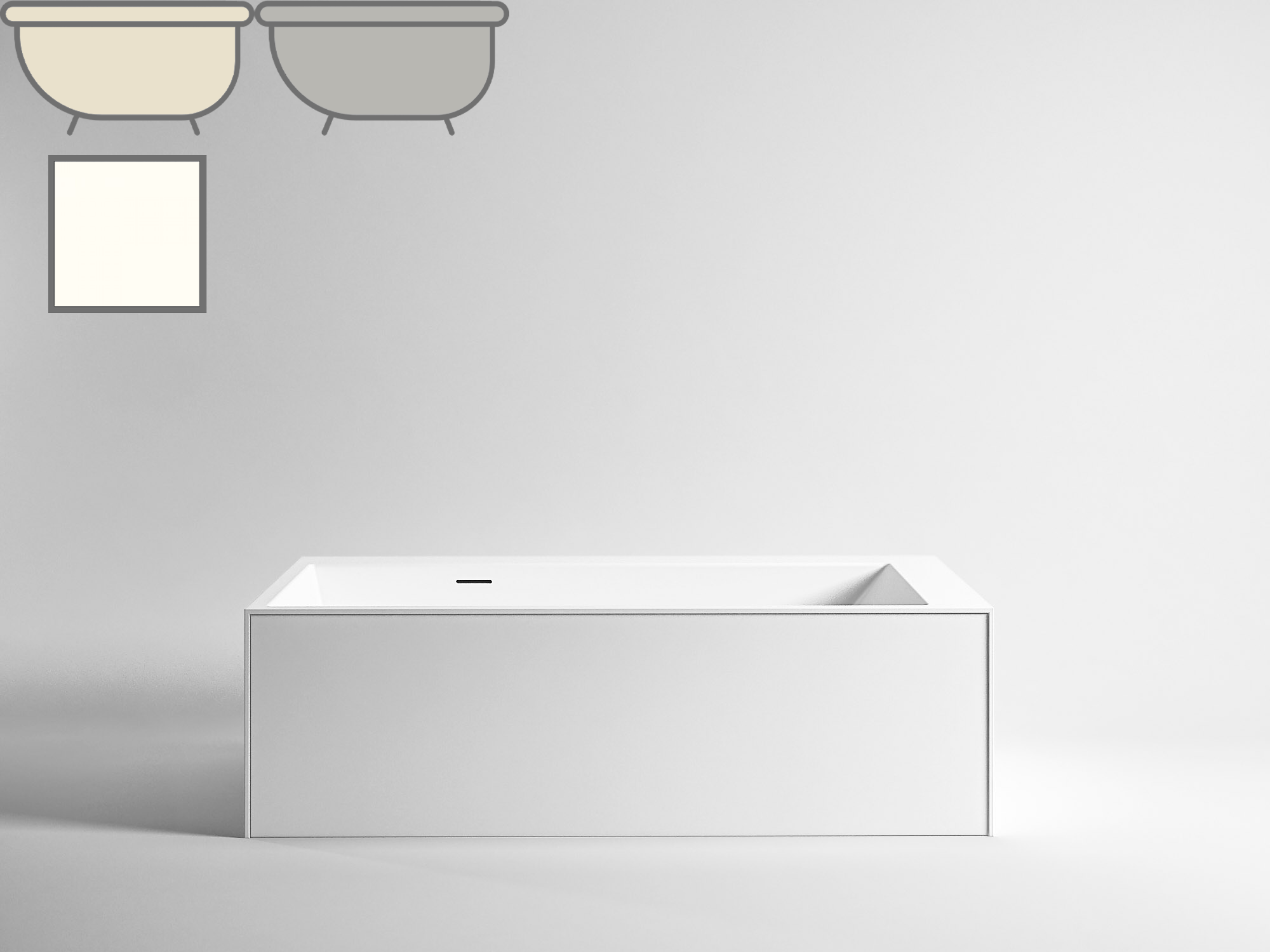 Lune Design - Lavabo bagno in Corian® bianco - base in metallo