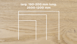 Unikolegno - Parquet Prefinito 2 strati, essenza Rovere Commerciale TYPE, finitura  tinto Lava spazzolato verniciato all'acqua, spessore 15 mm, larg. 135-155 mm  lung. 2500-1200 mm (strato nobile 4 mm) - PRROVSPTILARXE3CP
