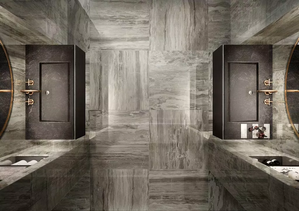 Florim - Luxury Design - I Marmi di Rex Marble Gray 80X80 Rettificato Lucido  Sp. 10 mm, 1,28 Mq - 735825