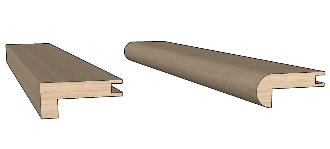 Unikolegno – Profilo scale angolo retto, essenza Rovere Foresta, finitura tinto Ambra spazzolato verniciato all’acqua, sezione 60×40 mm, lung. 1200 mm) – PRROVSPTILOFHQLB1