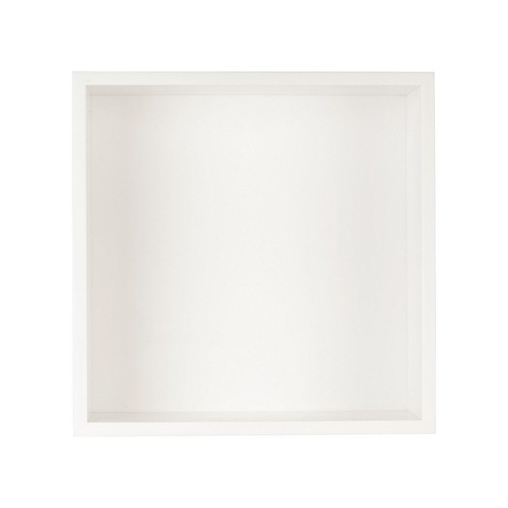 Valli Home – V-Box, Nicchia portaoggetti in Corian color Bianco, Misura 30X30 P. 10 cm – V-BOX.CO.30X30.BC