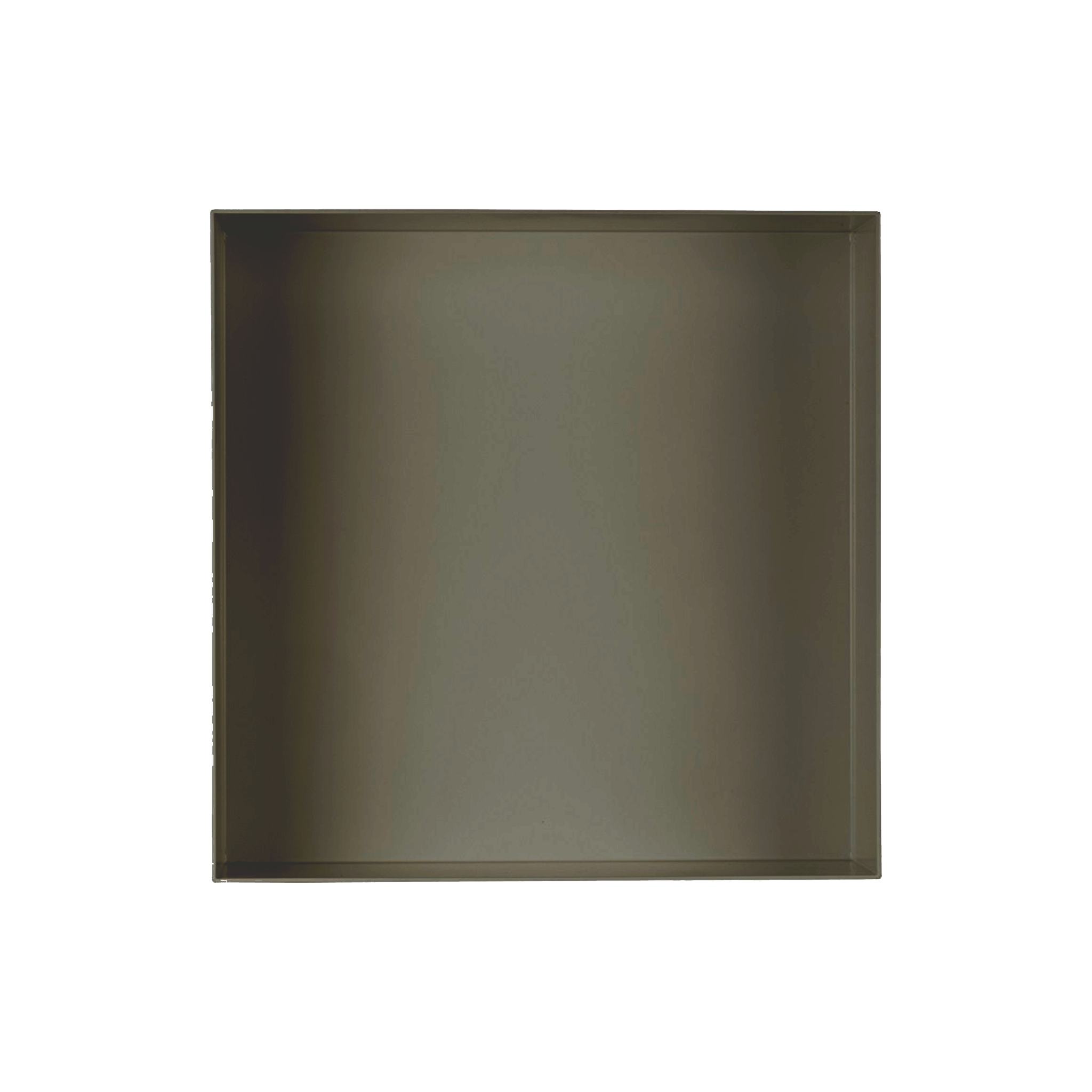 Valli Home – V-Box, Nicchia portaoggetti in Metallo smaltato color Grigio Scuro KK71, Misura 30X30 P. 10 cm – V-BOX.MLLO.30X30.71
