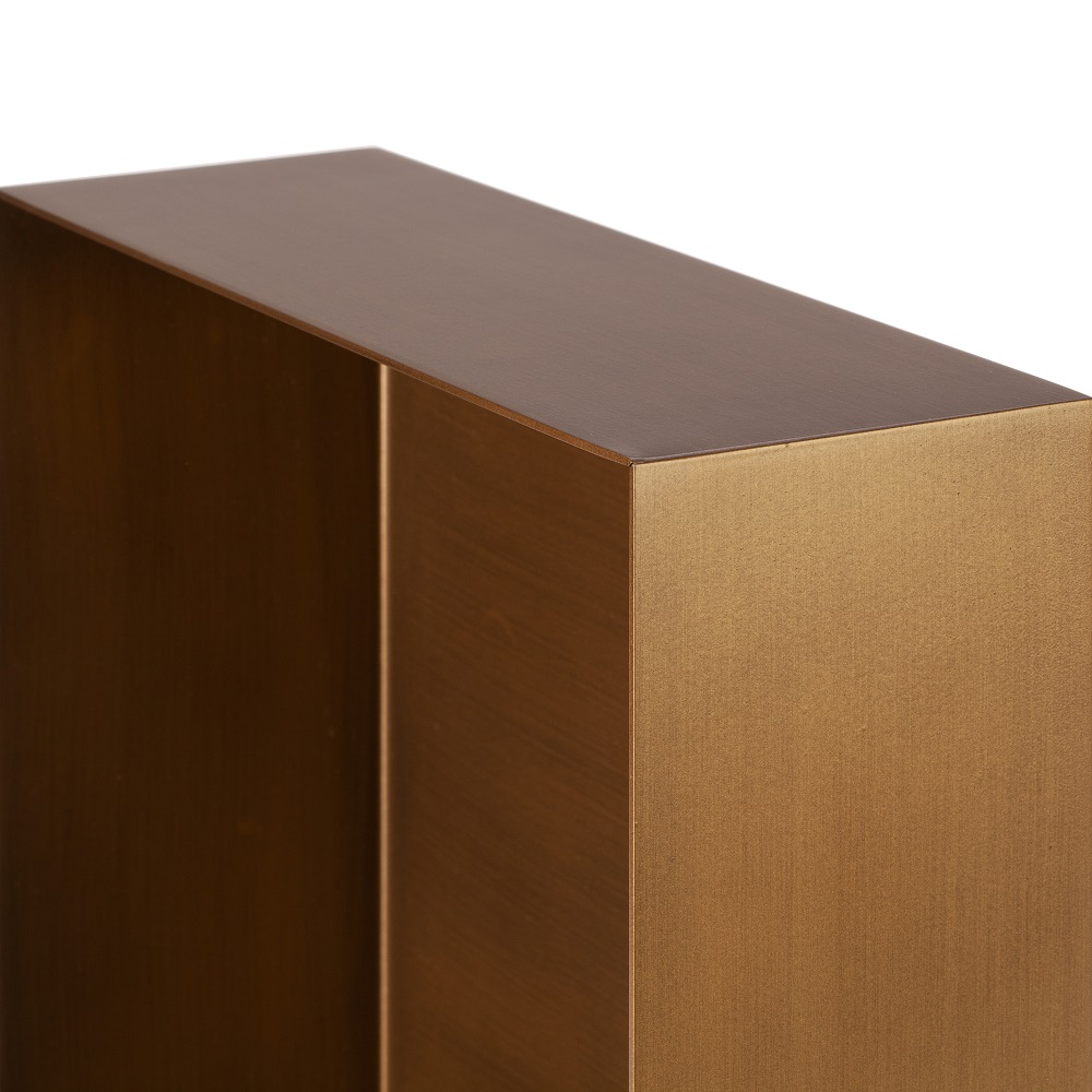 Valli Home – V-Box, Nicchia portaoggetti in Metallo smaltato color Ottone Spazzolato, Misura 40X40 P. 10 cm – V-BOX.MLLO.40X40.OT
